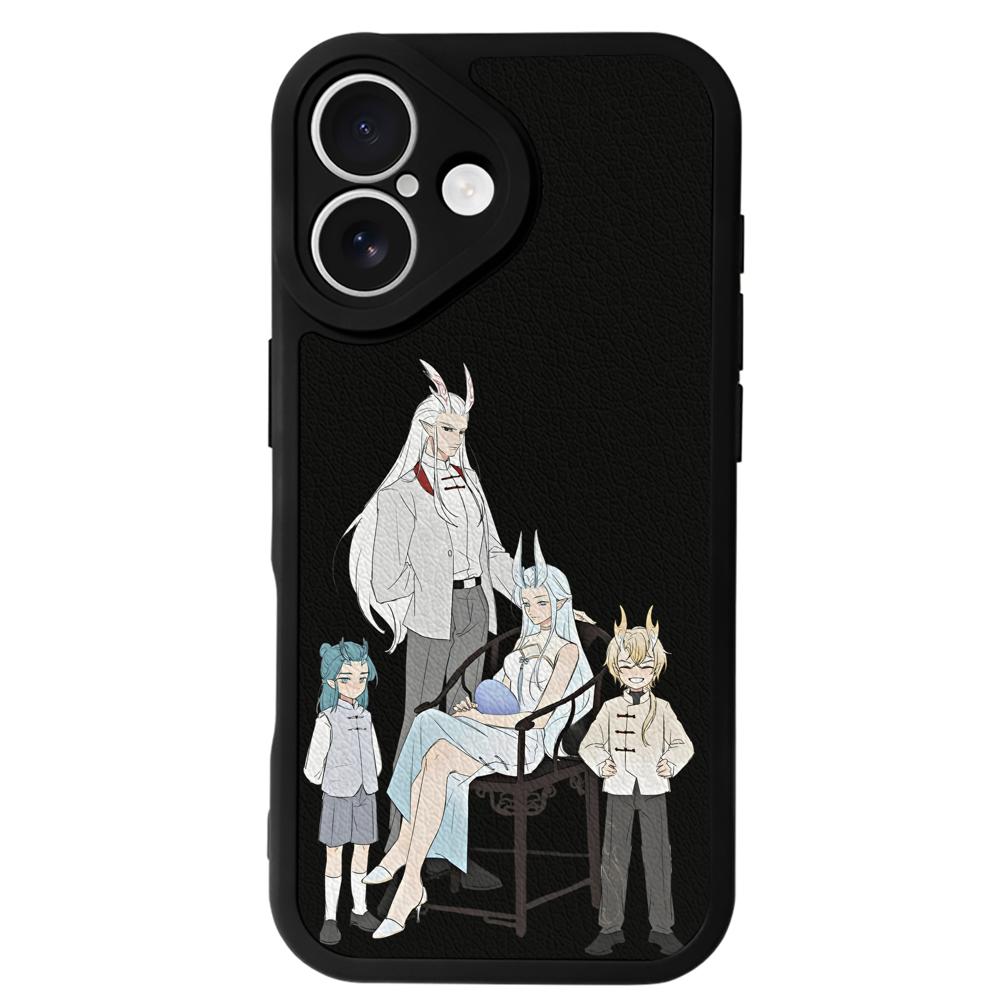 （画像用） Ne Zha 2 ナタ 魔童の大暴れ 【iPhone 16シリーズ対応】シリコンスマホケース（レザー調） 材質：シリコン